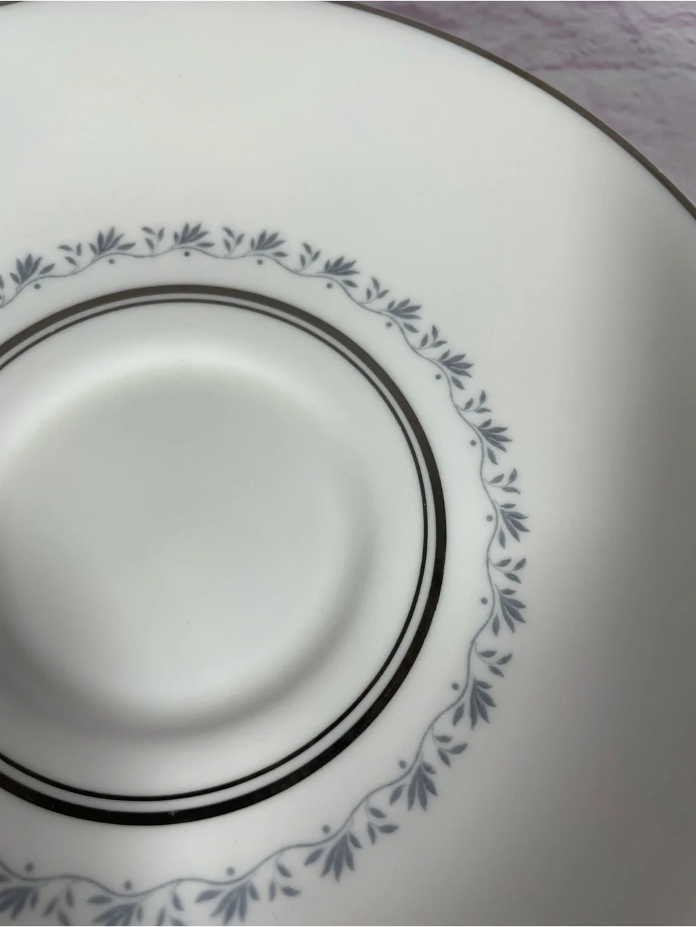 Vintage Royal Doulton Tiara Footed Cup and Saucer Set Blue and Green Backstamp